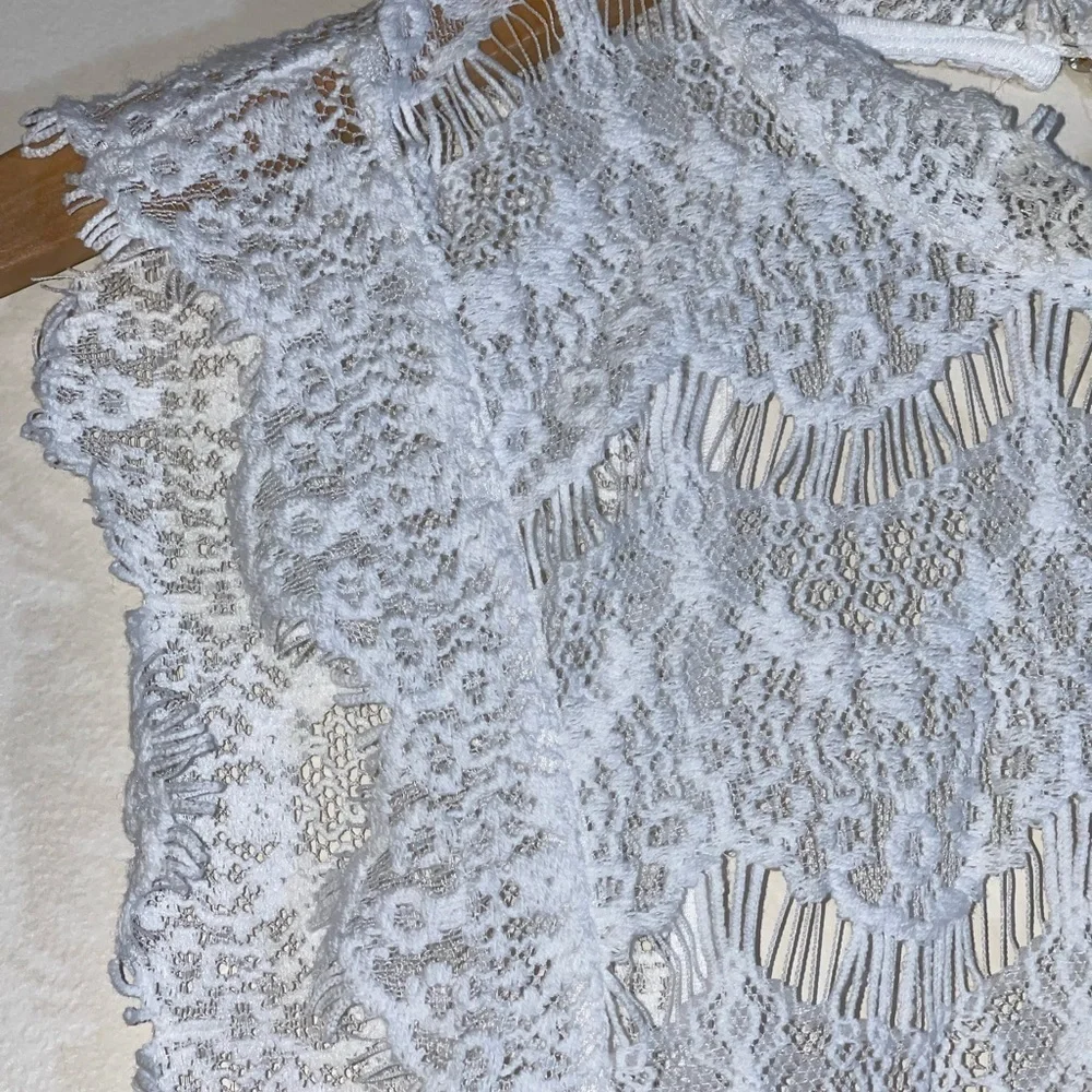 Free People Cora Daydreamer Lace Dress in White Sz. Large NWT